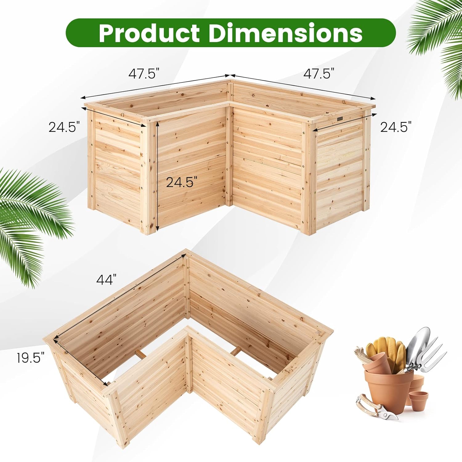 Canteiro Elevado de Madeira Ma - Raised Garden Bed avaliação e preço