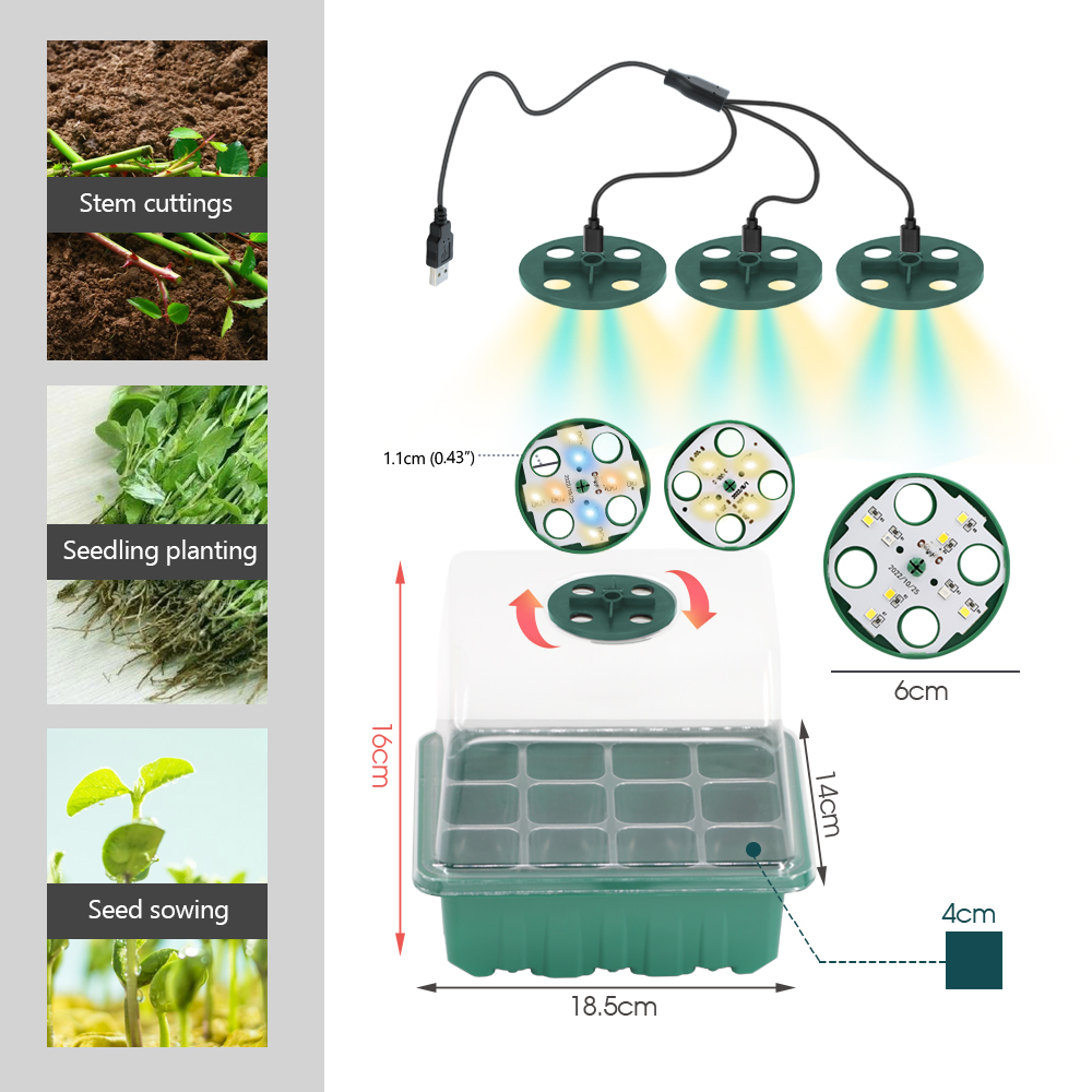 Vasos de berçário led com luz  - Grow Light Led avaliação e preço
