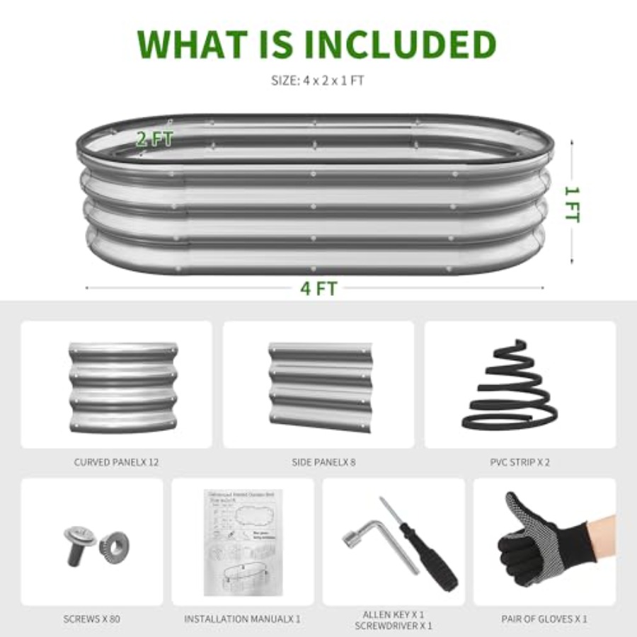 Kit de Canteiro Elevado Oval G - Raised Garden Bed avaliação e preço